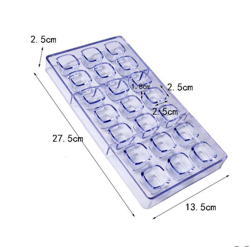 Moldes de cozimento Mods Bar Lattice Molde de chocolate Transparente Mod de plástico rígido Moldes para doces Grau alimentício Atacado One Up Wrapper Lata Alumi