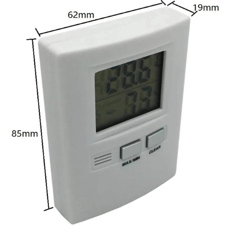 Digital LCD -skärmtemperaturfuktighetstermometer och hygrometer JL177