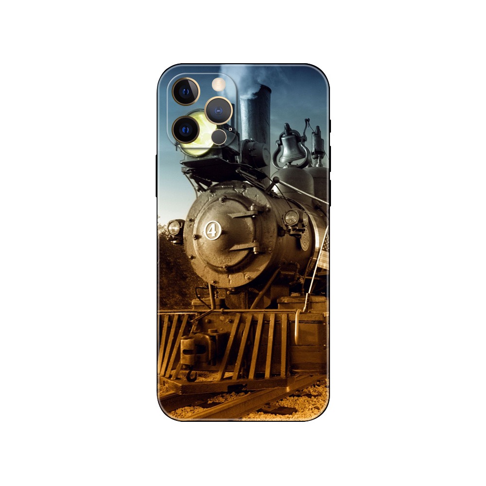 Capa de TPU macia retro Train Track para Iphone 15 Plus 14 Pro MAX 13 12 11 XR XS 8 7 iPhone15 I15 Phone14 Fashion Old Mobile Phone Back Cover Skin