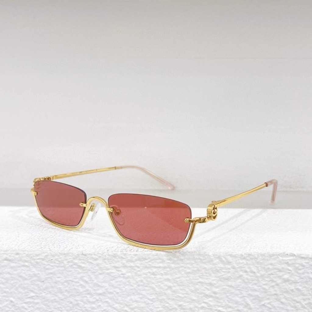 Alta qualidade da moda novo designer de luxo G Família quadrada Tiktok Red Personalidade Versátil Arte Versátil Meio quadro óculos de sol GG1278S
