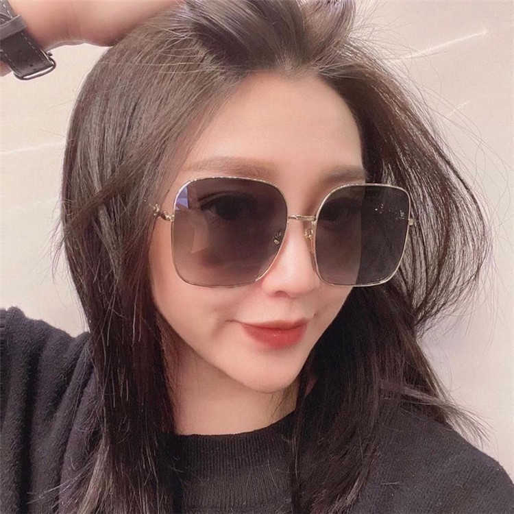 2024 New High Quality New luxury designer new G family sunglasses gg0879s square large frame super light horse clasp Lu Han Ni same Sunglasses