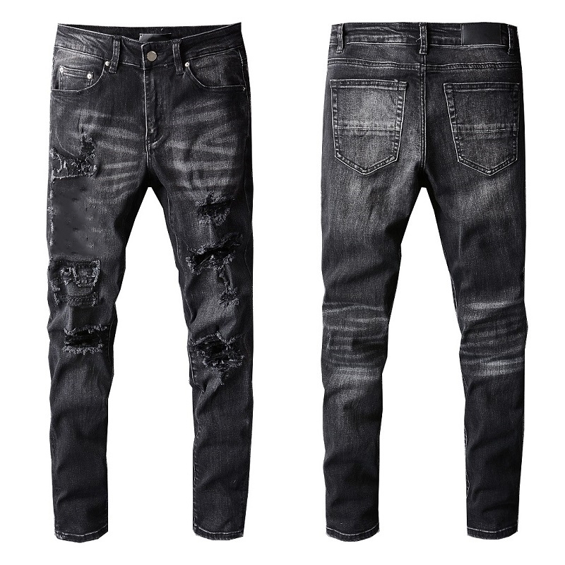 Luxe Ontwerpers Jeans Verontruste Mode Pierre Rechte mannen Biker Gat Stretch Denim Casual Jean Mannen Skinny Broek Elasticit28-40