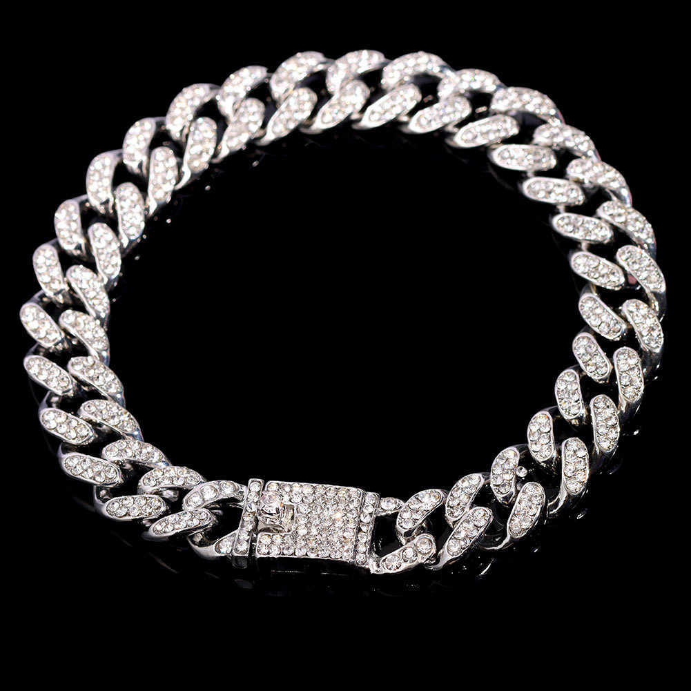 TOP Hop Iced Out strass catena cubana cavigliere braccialetto le donne punk oro argento colore cristallo collegamento cavigliera piede gioielli 230719