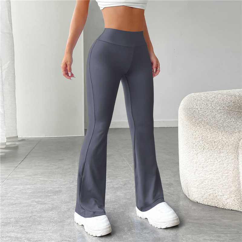 Damskie sporty jogi flare spodnie chude rajstopy miękkie fitness bieganie nogawkowe wysokie talia swobodny wszechstronny mop
