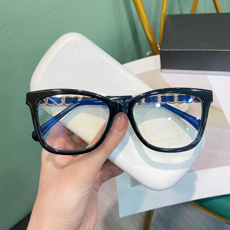 Nuevas gafas de sol de diseñador de lujo de alta calidad Xiaoxiang's New CH3429 Fashionable Sheepskings Leg Woven Femen's Eyewears con lentes de miopía