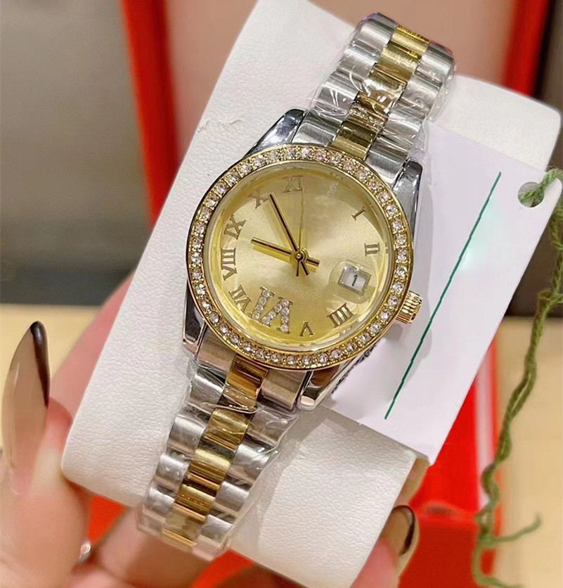 AAA Designer Women' Quartz Movement 28mm Size alloy casel Case with Diamond Small Red Book ten Colors