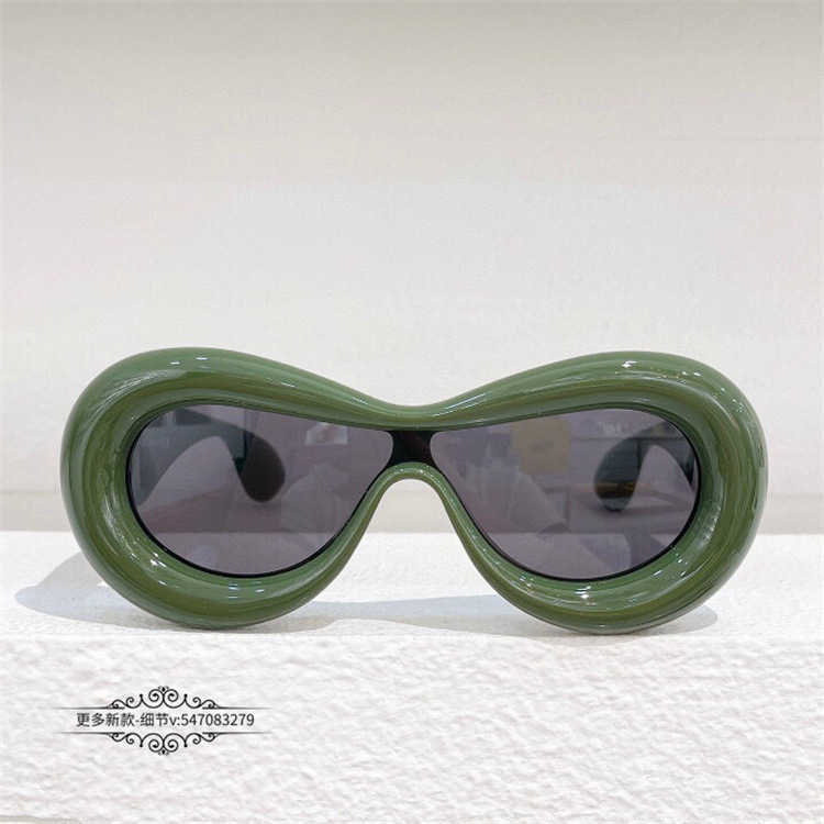 2023 Ny lyxdesigner Luoyijia Cat's Eye Solglasögon för kvinnor Ins samma typ av personliga poutläppar solglasögon LW40099I