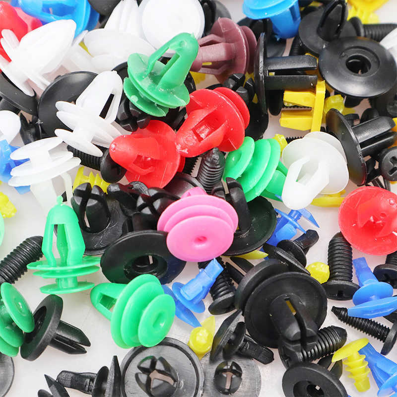 2024 2024 50/Car Clips Auto Fastener Random Mixed Car Bumper Clips Retainer Car Fastener Rivet Door Panel Liner Car Accessories