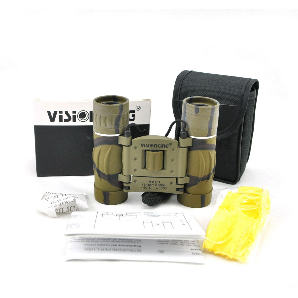 Visionking Portable Mini 8x21 HD Binoculaires fixes puissant BAK4 Télescope Porro prisme