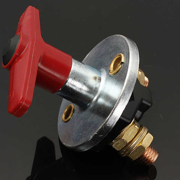 New 12V 24V Red 2Key Cut Off Battery Main Kill Switch Vehicle Car Modify Isolator Disconnector Truck Boat Auto Car Power Switch 300A