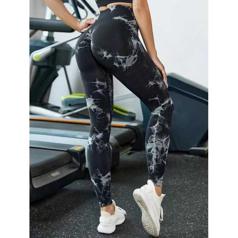 Marmorierung Tie-Dye Yoga Hosen Sport Leggings Frauen Übung Laufen Fitness Hohe Taille Nahtlose Gym Workout Strumpfhosen