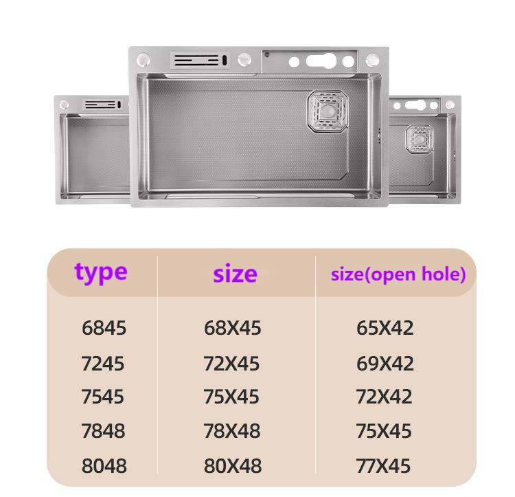 2023 Ny produkt Big Size Honeycomb Präglad knivhållare Piano Digital Display Waterfall Dykk