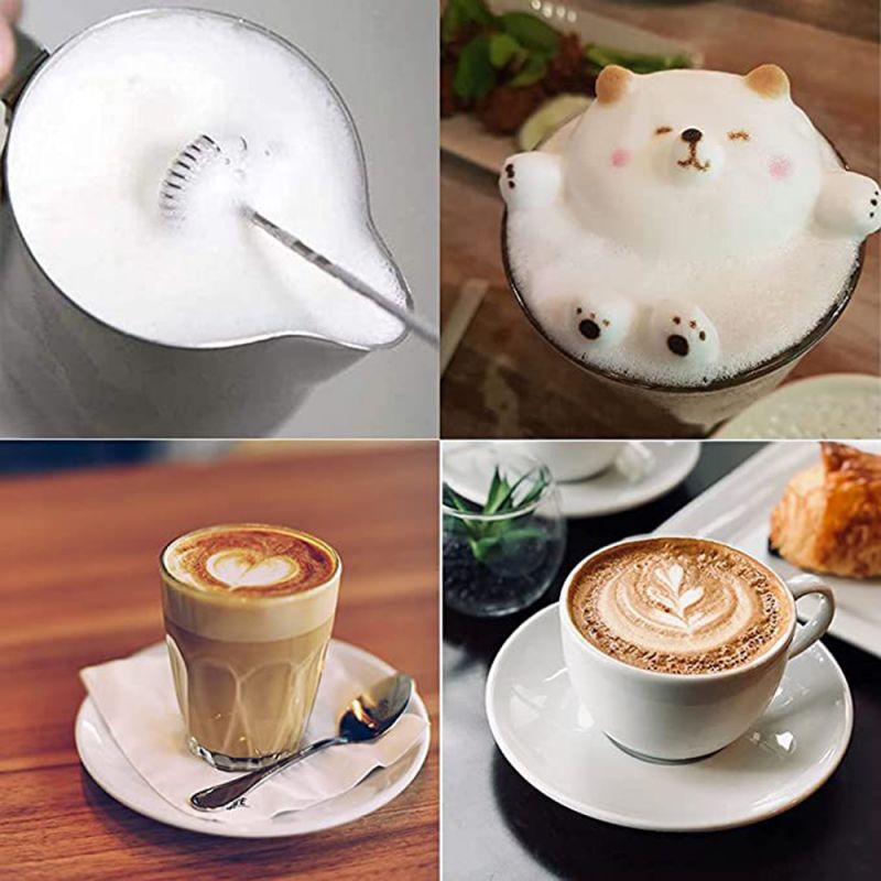 handheld electric milk frother whisk egg beater usb rechargeable coffee blender household milk shaker mixer foamer food blender