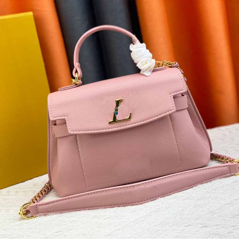 Sac à main en cuir pour femme designer 9A sac à bandoulière LockMe Ever 23CM bandoulière sac fourre-tout derme portefeuille sac à main M21088