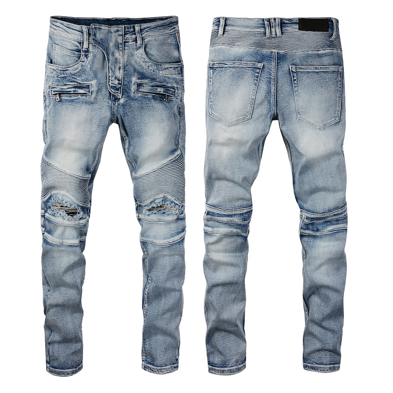 Мужские дизайнерские джинсы для мужчин мужские джинсы европейские джинсовые брюки мужские брюки для брюк-брюки байкерская вышивка, разорванная для тренда хлопковые джинсы, мужские брюки черные хип28-40
