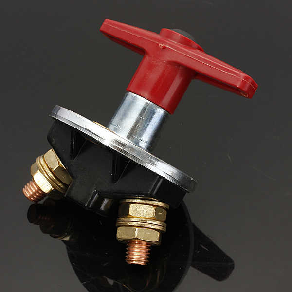 New 12V 24V Red 2Key Cut Off Battery Main Kill Switch Vehicle Car Modify Isolator Disconnector Truck Boat Auto Car Power Switch 300A