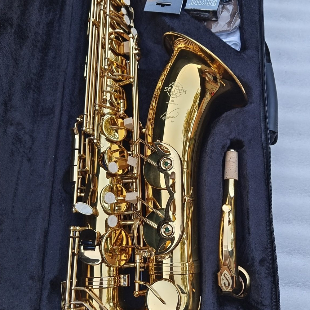 احترافية R54 Tenor Saxophone BB ضبطت النحاس الذهب واحد إلى واحد من نمط الجاز من نمط واحد مع الملحقات