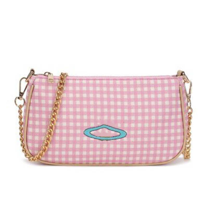 Vivi Marque Designer Dumpling Sac Grille Broderie Sac À Main Mode Barbie Style Épaule Sac À Bandoulière Saturn Chaîne Sacs De Soirée Femmes De Luxe Sac De Téléphone Portable