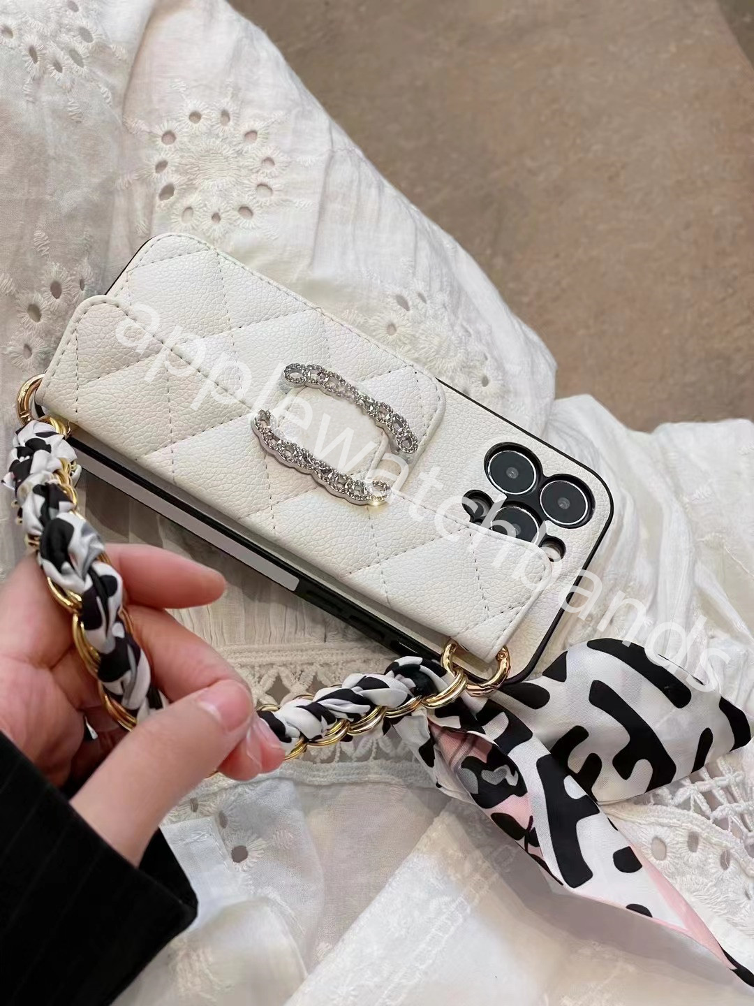 iPhone Phone Case Designer Crossbody Card Wallet Phone Cases pour iPhone 14 pro max 13 12promax 11 13promax Luxury Chain Lanyard Sac à main Mobile Cover Card Holder