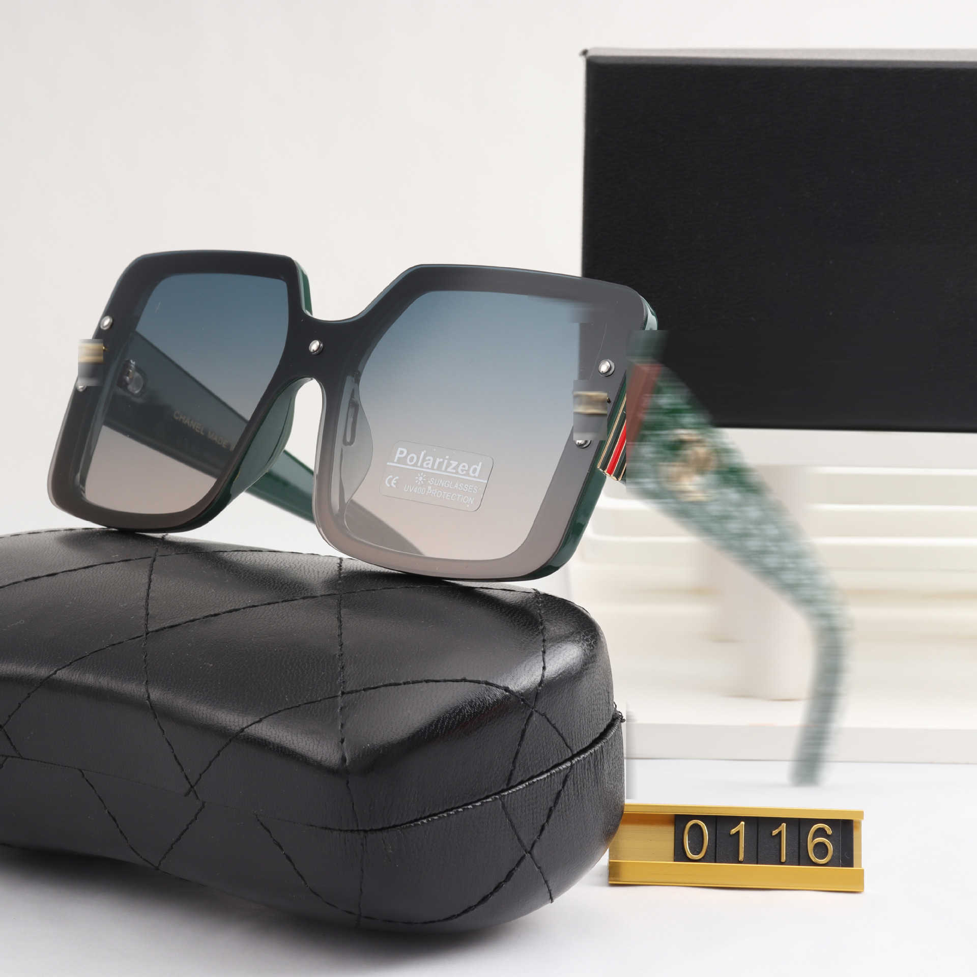 2024 Luxe designer luxe designer zonnebril nieuwe mode grote doos high definition gepolariseerde straatfoto zonnebril zonnebril