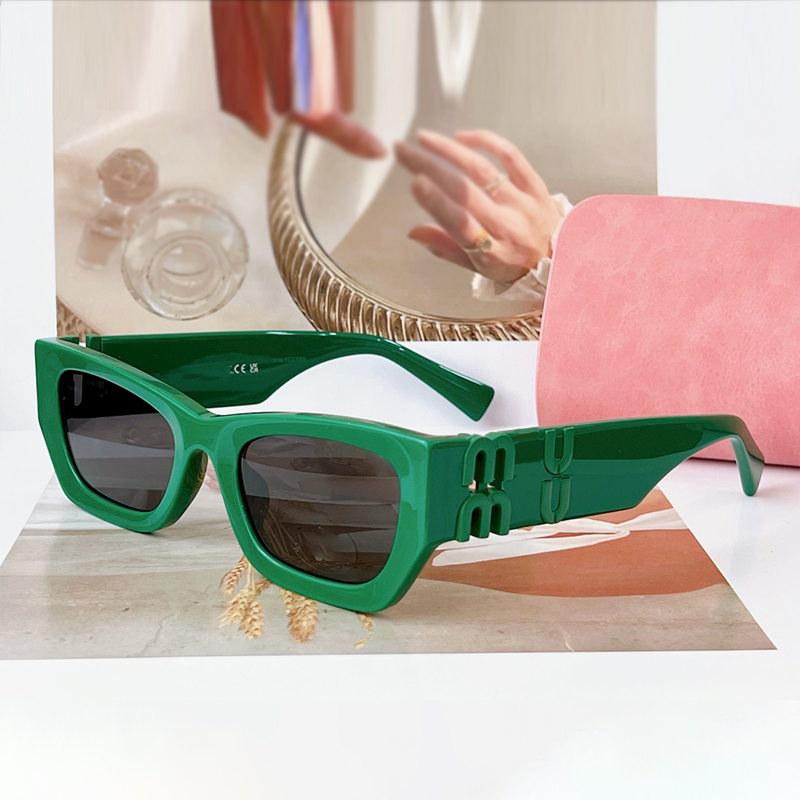 Gafas de sol Gafas de sol de diseñador Mui para mujer Calidad superior 1 Las mejores gafas de sol de acetato rectangulares Ovaladas de grado superior Vanguardia Atrevida Gafas de dama 0U07