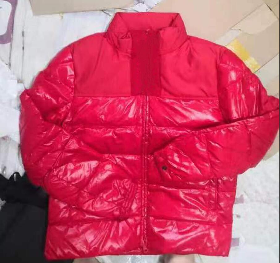 Männer Rote Farbe Daunenmäntel Winter Puffer Jacken Stehkragen Designer Parka Casual Mantel Oberbekleidung Warme Federjacke Kleidung