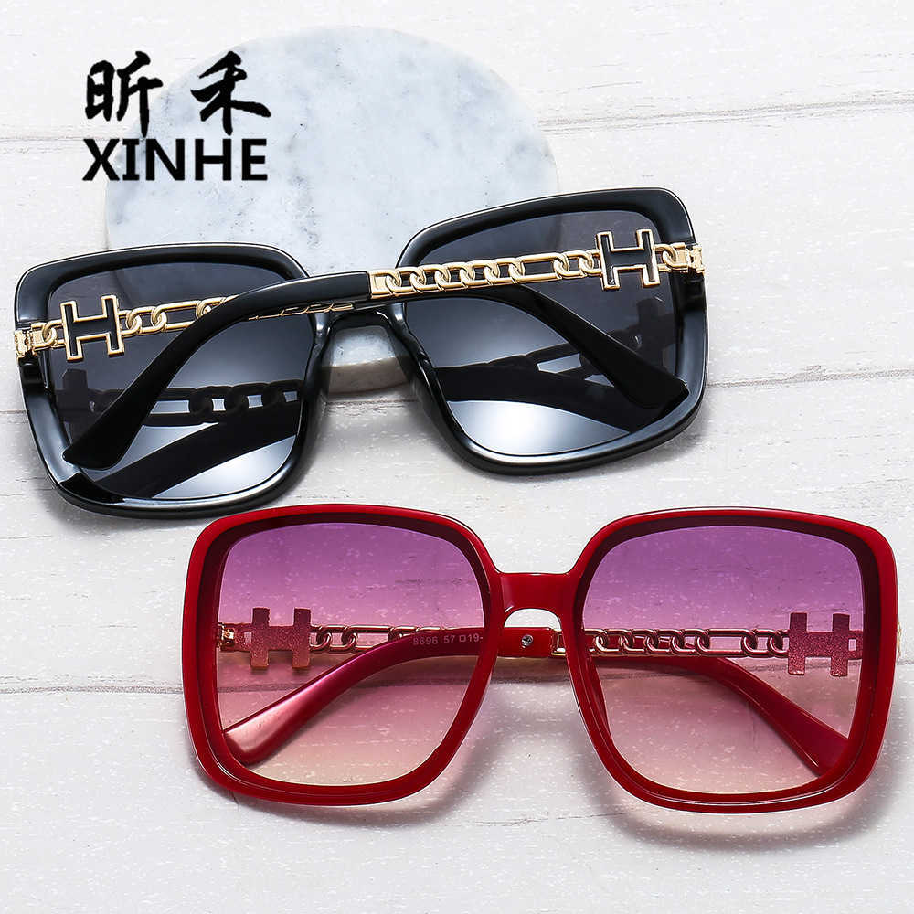 2024 Nowe luksusowe okulary przeciwsłoneczne moda miłość ma tiktok netto Red H rodzinne okulary przeciwsłoneczne damskie okulary