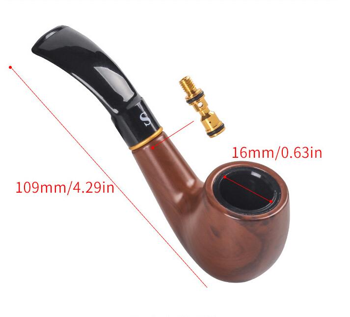 Dernière Pipe à fumer en bakélite 4 Styles Modèles Pot Cigarette à tabac à la main Filtre à base de plantes Conseils Tuyaux Accessoires pour outils