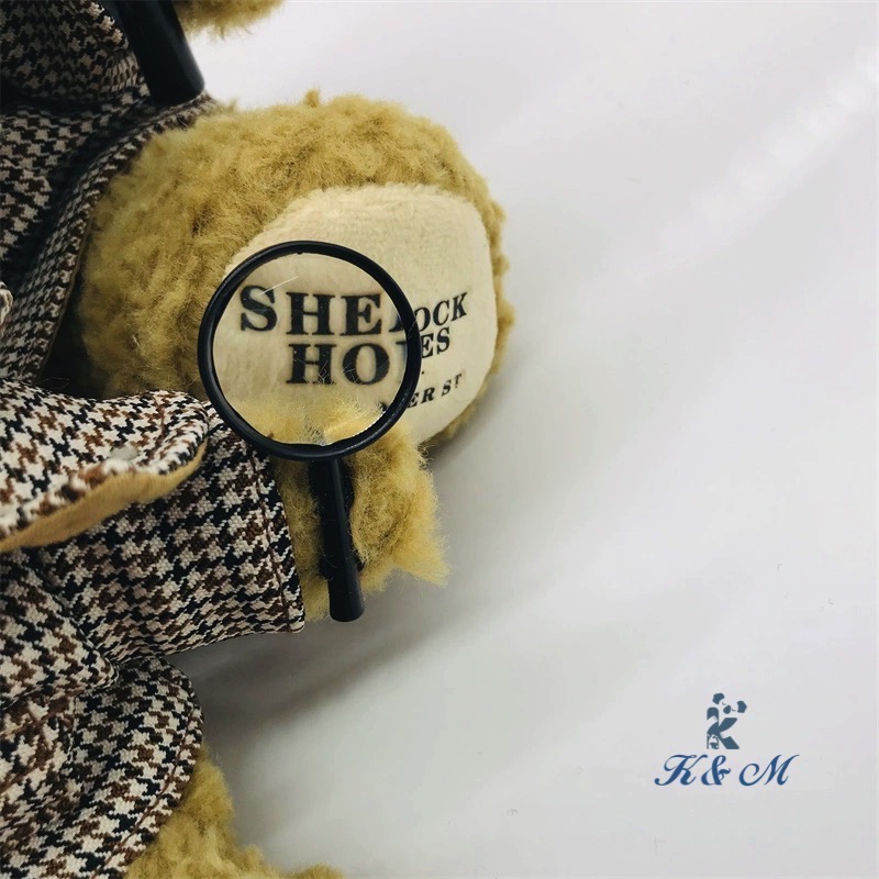 Новое прибытие горячим продажа плюшевого мишка Шерлок Холмс Версия 16/26 см. Детектив -стиль мягкая плюшевая кукла PP Pired Gired