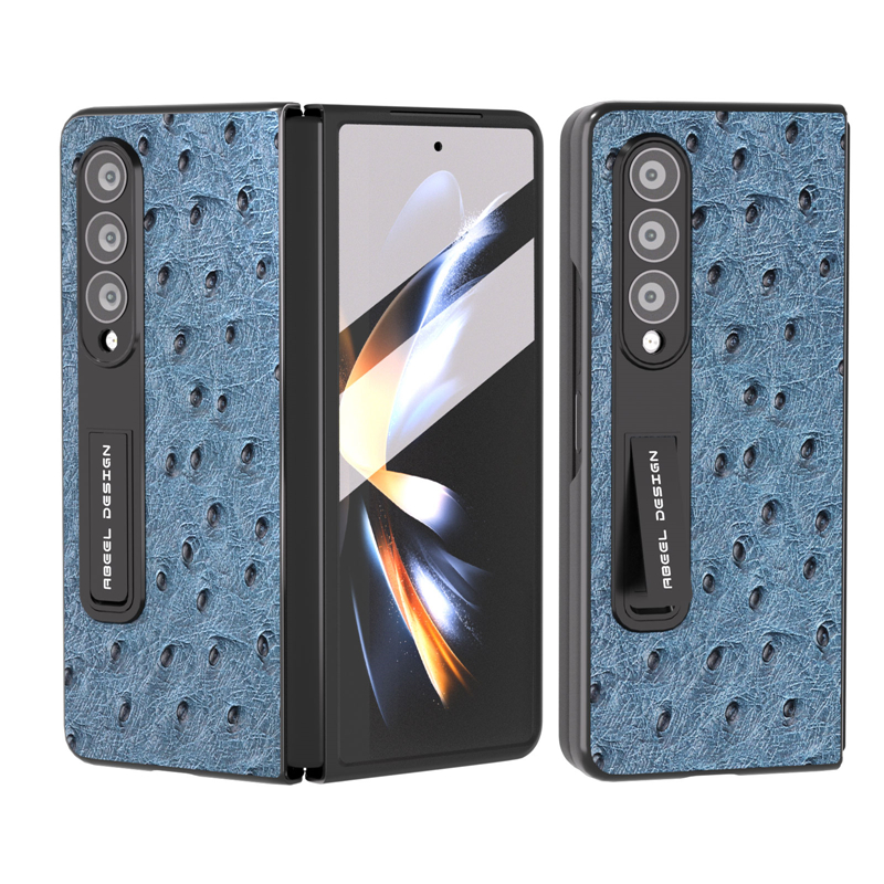 Luksusowy oryginalny skórzany vogue telefon do Samsung Galaxy Folding Z Fold3 Fold4 Fold5 5G Trwałe pełne ochronne wzór strusia membranowa powłoka