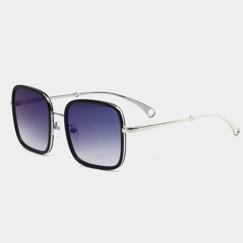 Lyxdesigner Ny high-end metall UV-resistent gatufotografering Fashionabla bär och drivande solglasögon