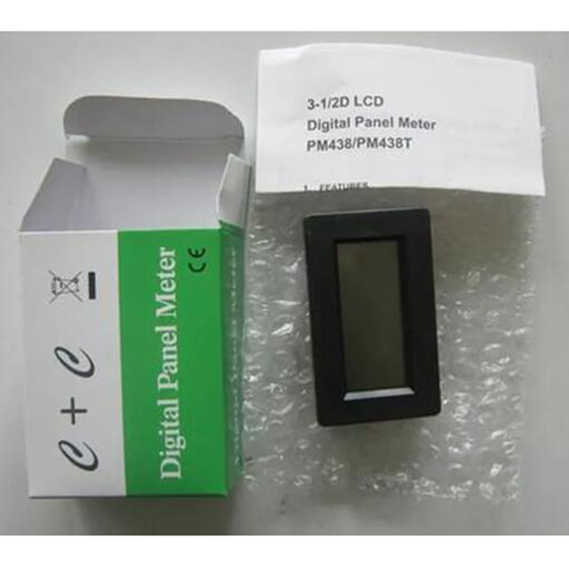 PM438 전기 계측기 DC 디지털 패널 미터 디지털 패널 표 6.8 * 4.4 * 1.8cm