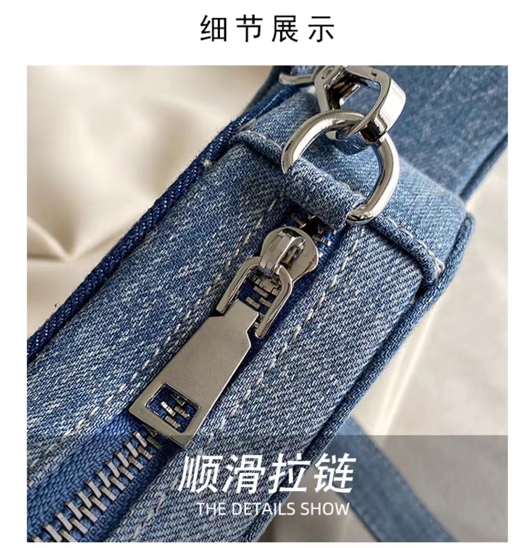 Minicarteira jeans design de personalidade de nicho com 2023 popular bolsa de guitarra casual versátil e moderna