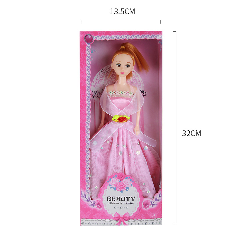 2-7 ans jouets pour filles enfantine rêveuse princesse poupée fille poupée habiller ensemble boîte-cadeau d'anniversaire cadeaux heureux pour enfants