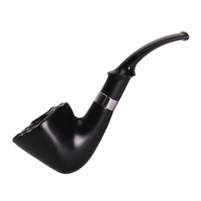 Mais recente conjunto de cachimbo de madeira maciça caixa de presente preto vermelho padrões pote tabaco de mão cigarro ervas filtro dicas cachimbos ferramentas acessórios