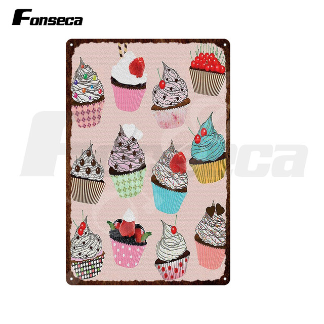 Klasik Bira Metal İşaret Kahve Demir Sticker Bira Çay Zamanı ve Cupcake Vintage Teneke İşaret Duvar Bira Sanat Çıkartmaları Bar Pub Kulübü Ev Dekorasyonu 30x20cm W01