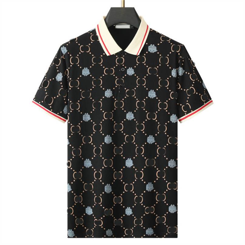 heren poloshirt designer polo's shirts voor man fashion focus borduren snake kousenband kleine bijen afdrukken patroon kleding kleding tee zwart en wit mens t shirt818