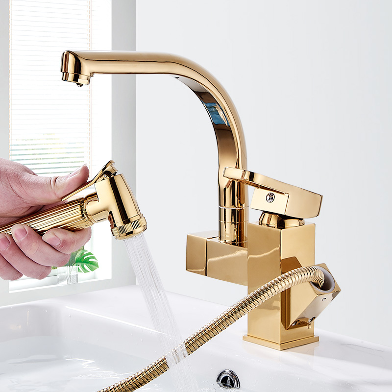 Fregadero de cocina dorado sobre encimera o bajo encimera de acero inoxidable 304, escurridor de cesta individual dorado, dispensador de jabón, lavabo