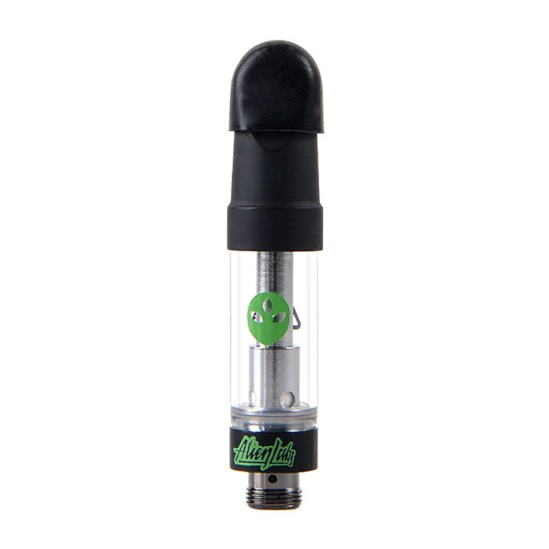 Novos cartuchos Vape da Alien labs 0,8ml 1ml vazio óleo grosso 510 caneta de rosca bobinas de resina viva vapes carrinhos vaporizador com adesivos de sabores atomizador