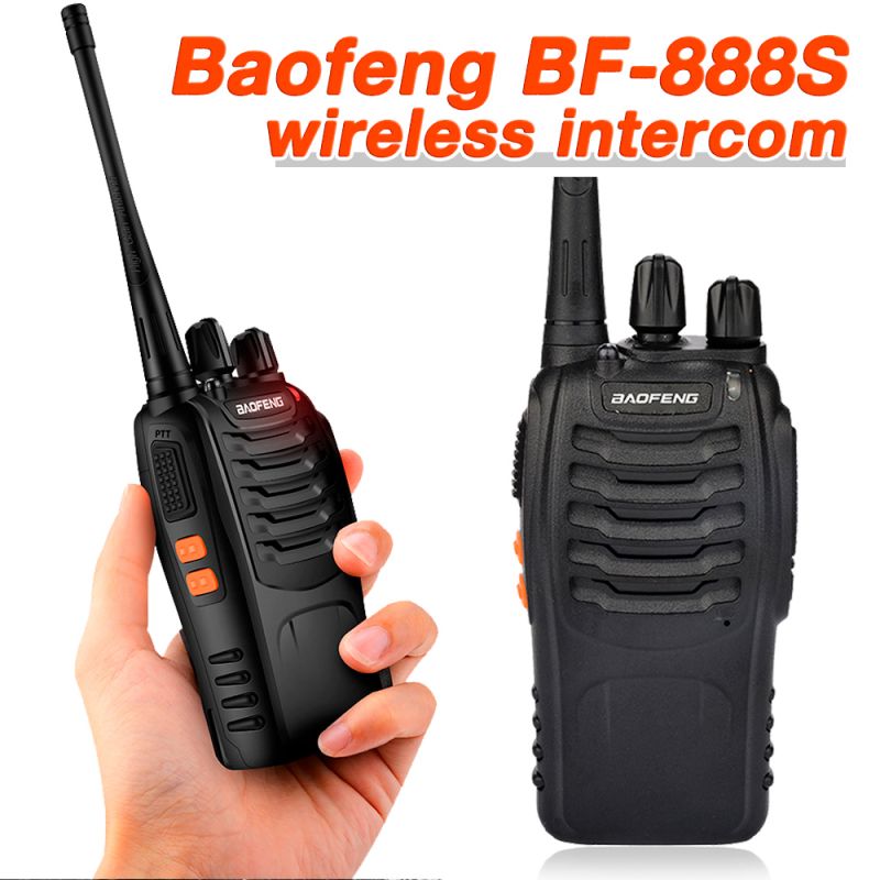 BF 888S WALKIE TALKIE 5W PORTABLE Handheld Walkie Talkie Transceiver 16 Channel Long Range Two Way Radio för jakt