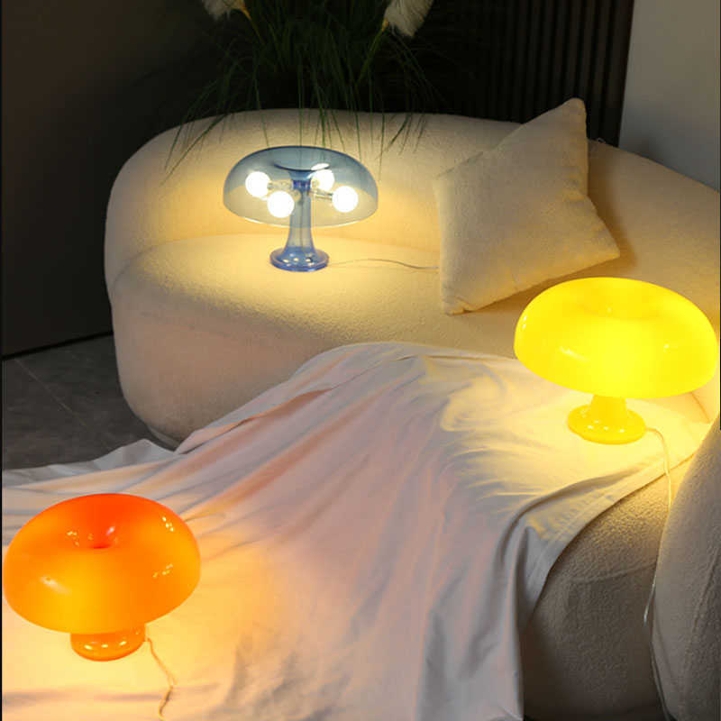 Modern Led Mushroom Desk Lights Minimalist Table Lamp for Hotel Bedroom Bedside Living Room Decoration Lighting Italy Designer HKD230807