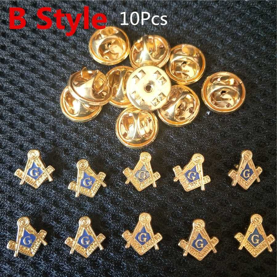 Pins Broschen 10 Teile/satz Klassische Metall Freimaurer Brosche Strass Weihnachtsmann Freimaurer Pins Broschen Party Schmuck Zubehör Weihnachten Geschenke HKD230807