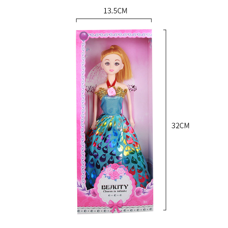 2-7 ans jouets pour filles enfantine rêveuse princesse poupée fille poupée habiller ensemble boîte-cadeau d'anniversaire cadeaux heureux pour enfants