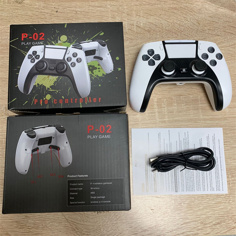 P-02 bezprzewodowy kontroler Bluetooth do gry ps5 ps4 szoku joystick gamepad z pakietem szybka wysyłka