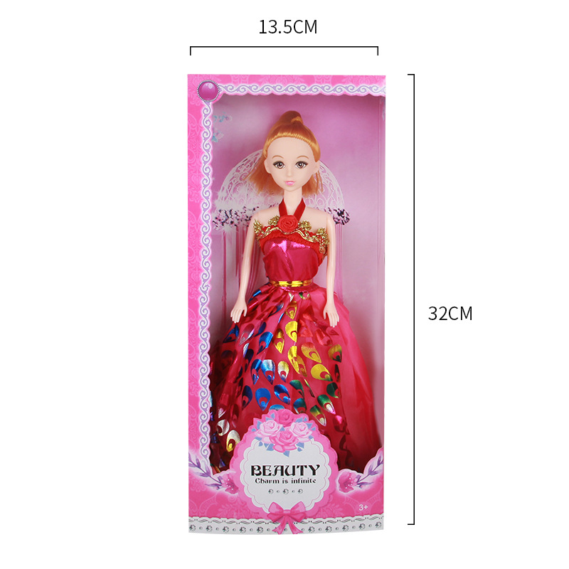 2-7 ans jouets pour filles enfantine rêveuse princesse poupée fille poupée habiller ensemble boîte-cadeau d'anniversaire cadeaux heureux pour enfants