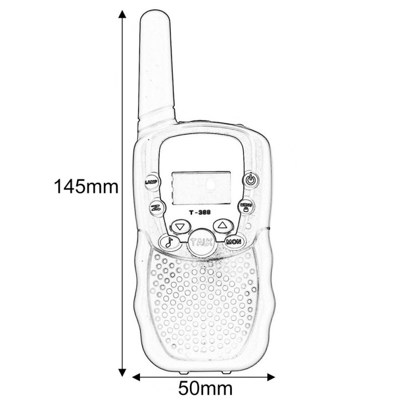 T388 Walkie Talkie Children Çocuk Radyo Radyo Walkie Talkie Çocuk Doğum Günü Hediye Oyuncaklar Erkekler için 100 3000m menzil