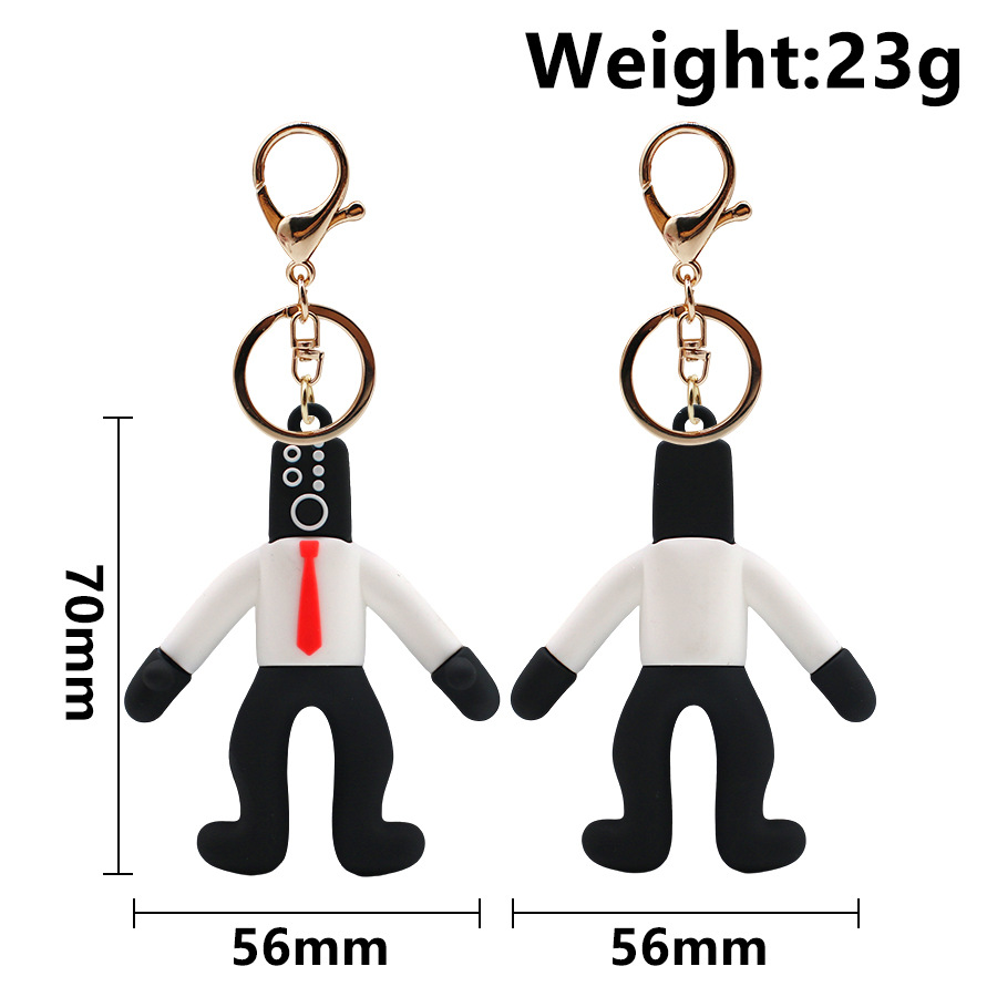 Skifidi المرحاض رجل الكاميرا Drip Glue Toy Keychain Game Pendant Pendant