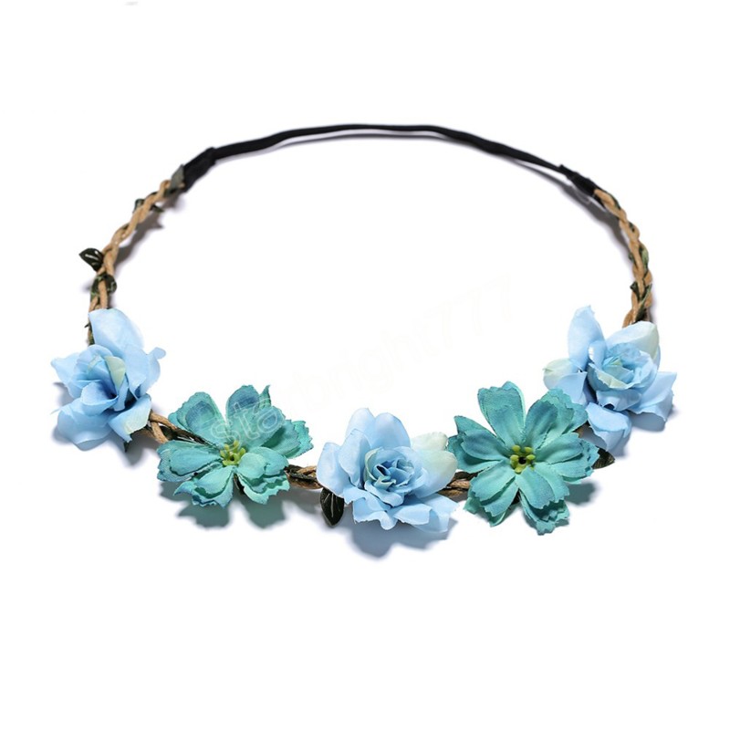 Bohemian Floral Headband for Women Bridal Wewnień ślubny Garland Hairbands HEAPRES