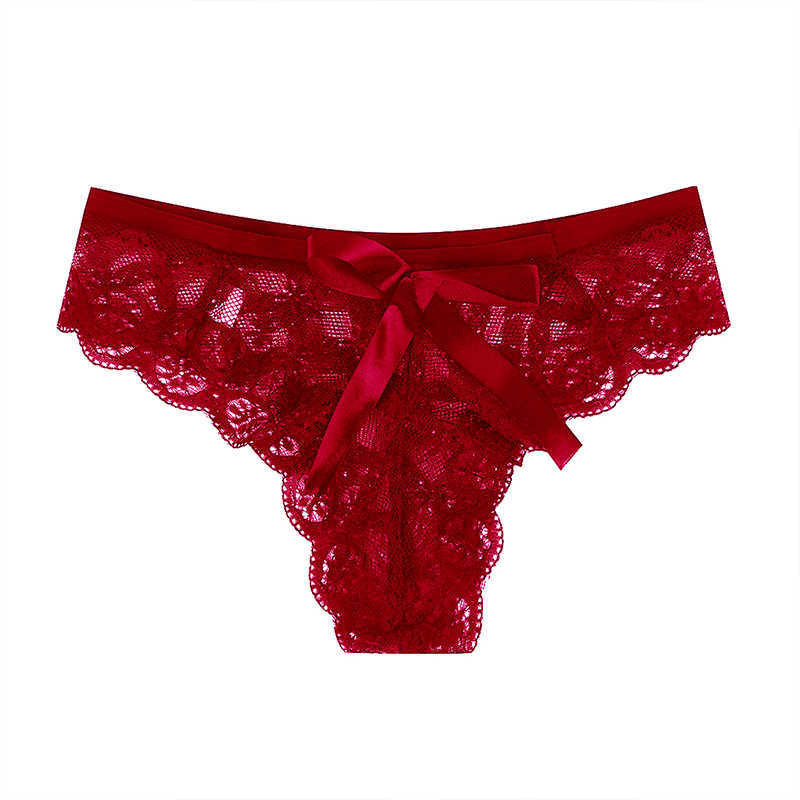 Sexy dentelle string femmes papillon taille basse culotte grande taille taille basse t-back respirant G-String dame sous-vêtements