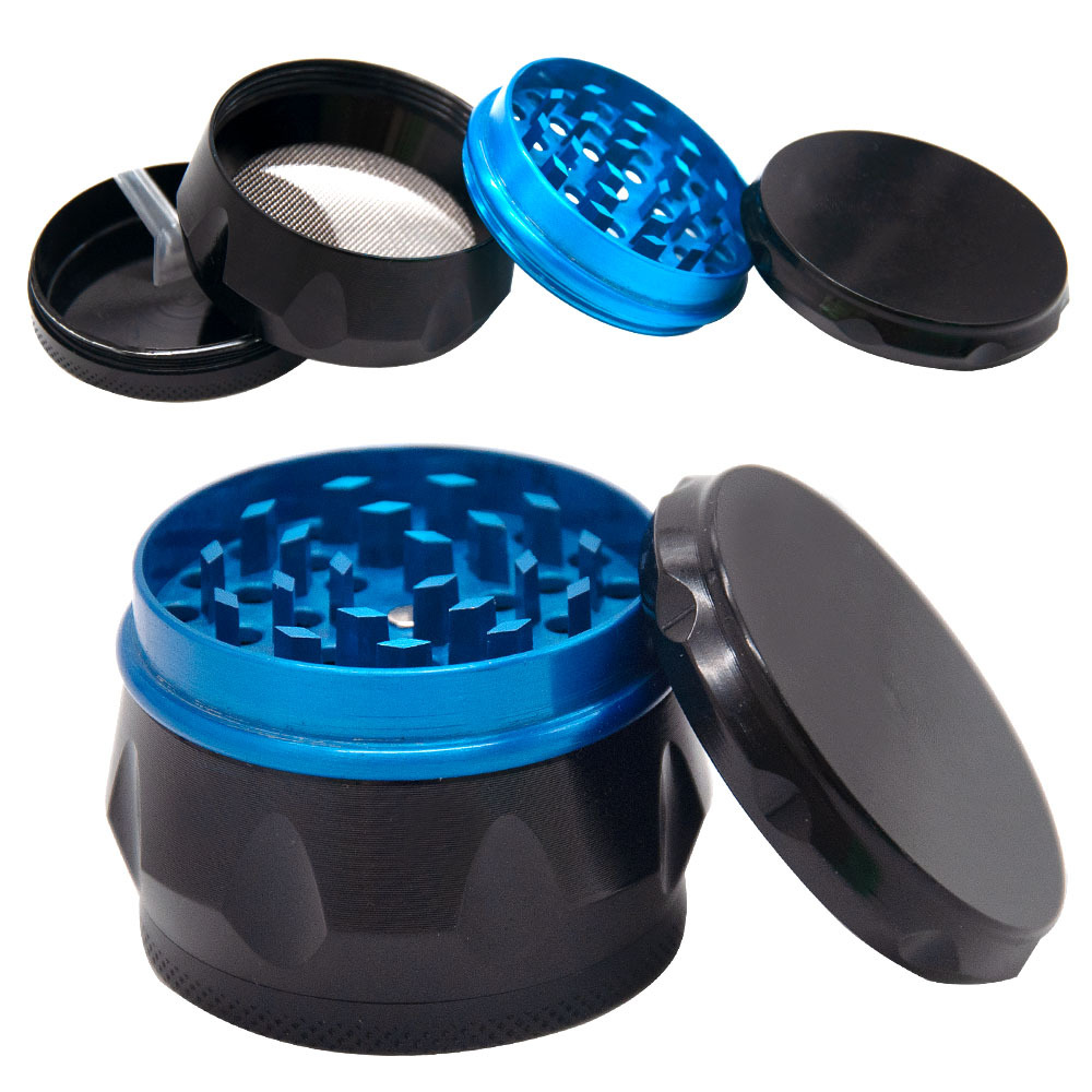 53mm Herb Grinder in lega di zinco Grinder grezzi Grinder tabacco Accessori fumatori Herb 4 Layers Herbs Crusher Grinder in metallo colorato Prezzo di fabbrica